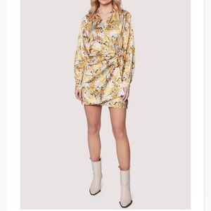 Lost +Wander Floral Wrap Dress Mini.